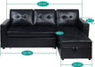 L-Shape Velvet Sleeper Sofa with Storage