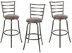 Adjustable-Height Swivel Barstools, Set of 3