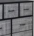 Steel & Wood 9-Drawer Dresser with Gray/Black Bins