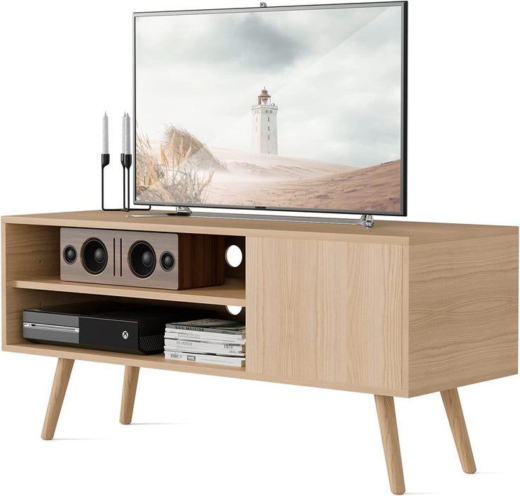 Modern Oak TV Stand for 50″ Flat Screens