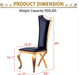 Luxury Highback Leather Dining Chairs Set of 2 in Gold