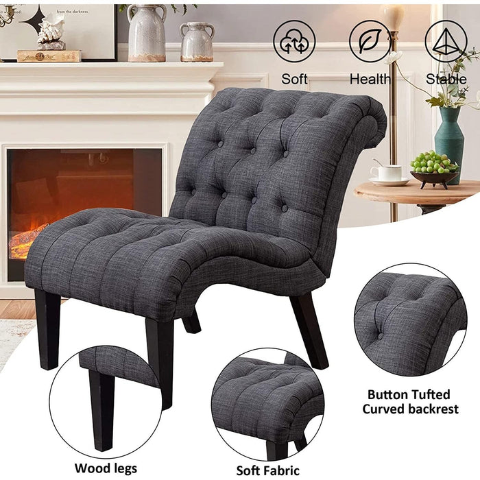 Button Tufted Slipper Chair for Any Room