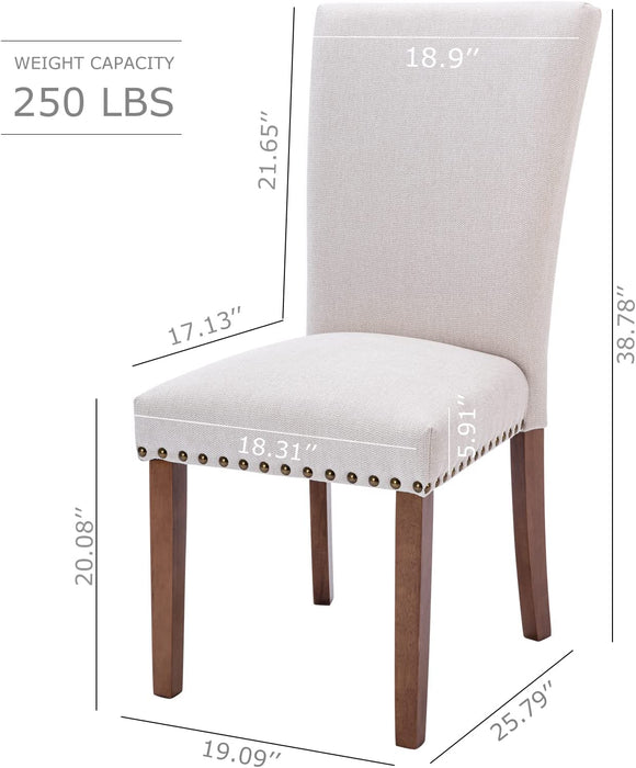 Beige Parsons Upholstered Chairs