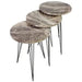 Set of 3 Grey Marble Nesting Tables