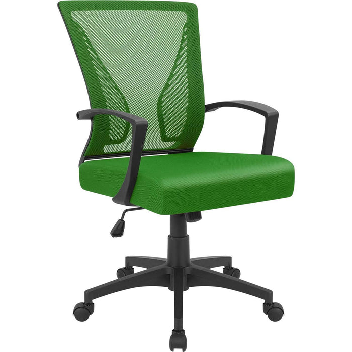 Ergonomic Green Mesh Office Chair with Armrests