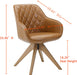 Beech Wood Swivel Chair for Small Spaces