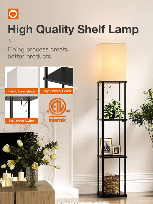 Modern Shelf Floor Lamp with 3CCT LED Bulb