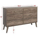 Mid-Century 6-Drawer Dresser, Drifted Gray