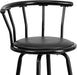 Black Metal Barstool W/ Vinyl Seat