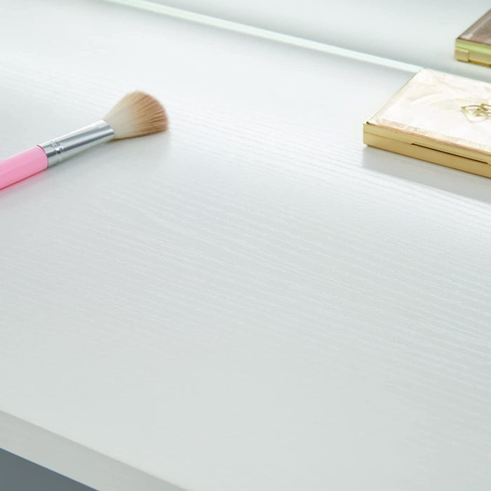 White Vanity Set with Large Drawers and Touch Light