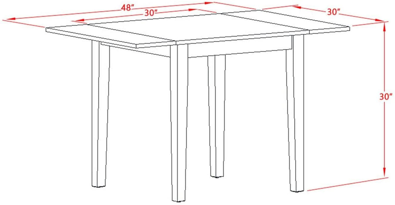 Wooden Kitchen Table with Cherry Rectangular Tabletop