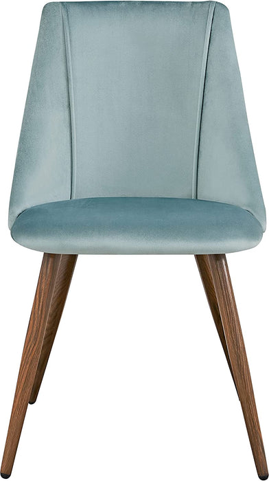 Velvet Upholstered Dining Chair, Lake Green