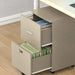 Beige File Cabinet with Shelves and Printer Stand