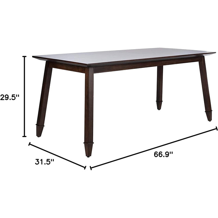 Brayson Modern Walnut Rectangle Dining Table