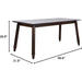 Brayson Modern Walnut Rectangle Dining Table