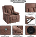 Electric Power Lift Recliner Chair with Massage,Coffee