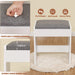 White Makeup Vanity Table Set with Large Mirror