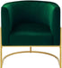 Modern Jade Green Velvet Accent Chair with Stand