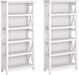 White Oak Bookcase Set with 5 Shelves