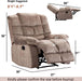 Single Breathable Fabric Reclining Chair for Living Room (Apricot)