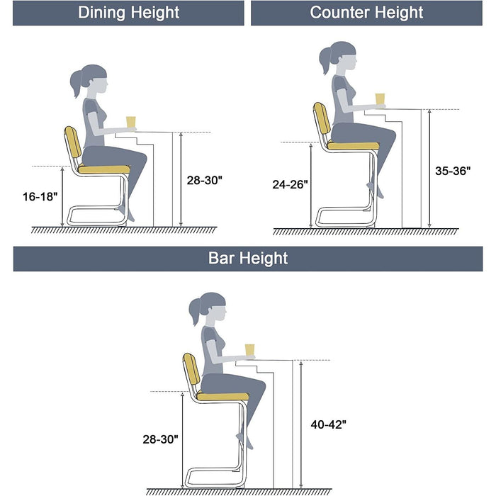 Velvet Upholstered Bar Height Chairs Set of 2, Orange