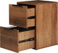 Vertical 2-Drawer Wooden File Cabinet for Home Office