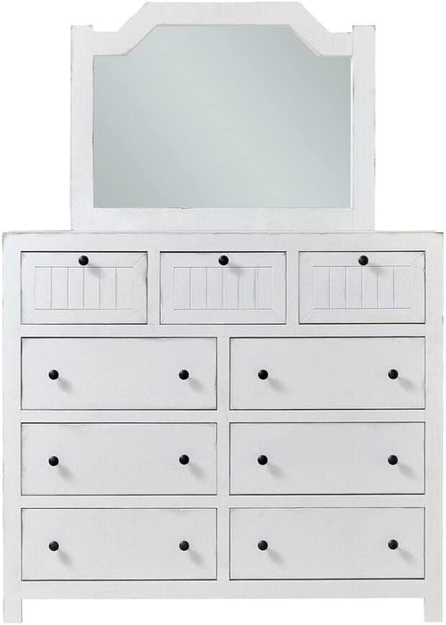 Elmhurst Drawer Dresser with Mirror, Cotton