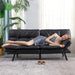 Modern Black Futon Sofa Bed with Memory Foam