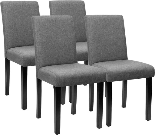 Urban Style Fabric Upholstered Kitchen Chairs (Set of 4, Grey)