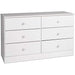 Astrid 6-Drawer Double Dresser, White