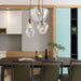 Modern Glass Ceiling Light Fixture Chandeliers Pendant Hanging 3-Lamp Clear