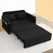 Convertible Velvet Sofa Bed with Storage, Black