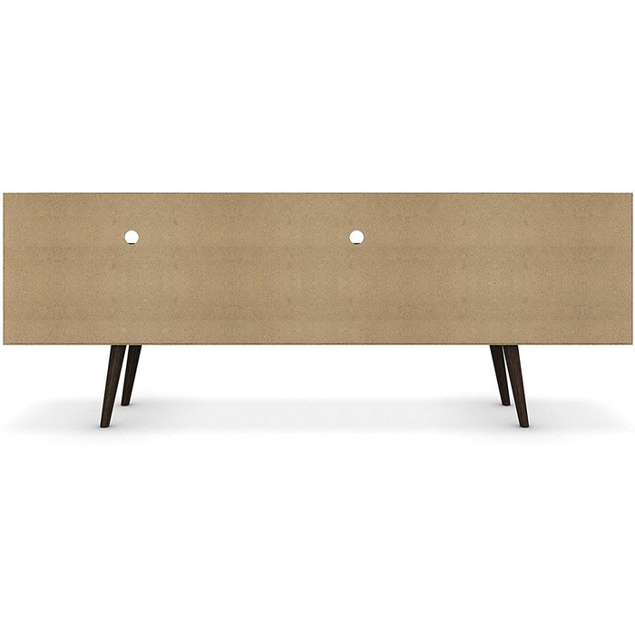 Mid-Century Modern TV Stand with Shelves and Cabinet