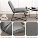 Adjustable Grey Accent Chair for Home or Office