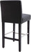 Upholstered Black Hardwood Barstools, Set of 2