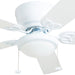 Prominence Home Benton 52" White Low Profile Ceiling Fan with Light