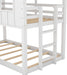 Twin Wooden House Bunk Bed W/ Slide, White