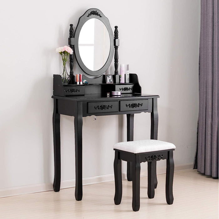 Oval Mirror Vanity Set for Girls