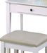 White Vanity Table and Stool Set