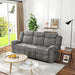 Zubaida Sofa (Glider & Motion) - - 2-Tone Gray Velvet.