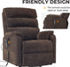 Brown Chenille Electric Power Lift Recliner