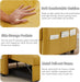 Yellow Faux Leather Sofa Bed with Pillows