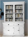 Pure White Wood China Cabinet/Hutch Buffet/Bookcase with Storage Drawers