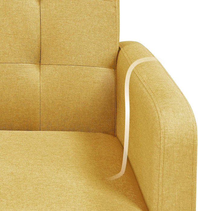 Yellow Mid-Century Modern Accent Chair