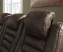 Adjustable Power Reclining Sofa with Storage, Brown