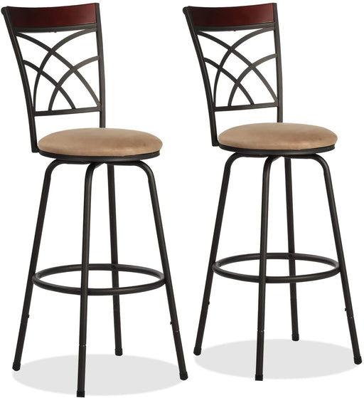 Adjustable Steel Bistro Pub Chairs, Set of 2