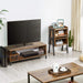 Rustic Brown TV Stand with Storage Shelves