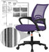 Ergonomic Purple Office Chair with Lumbar Support