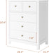 White 5 Drawer Nightstand and Chest Dresser