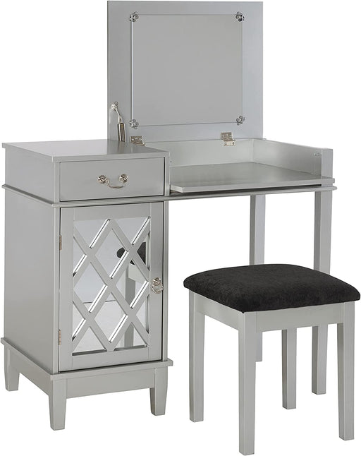 Silver Lattice Vanity Set